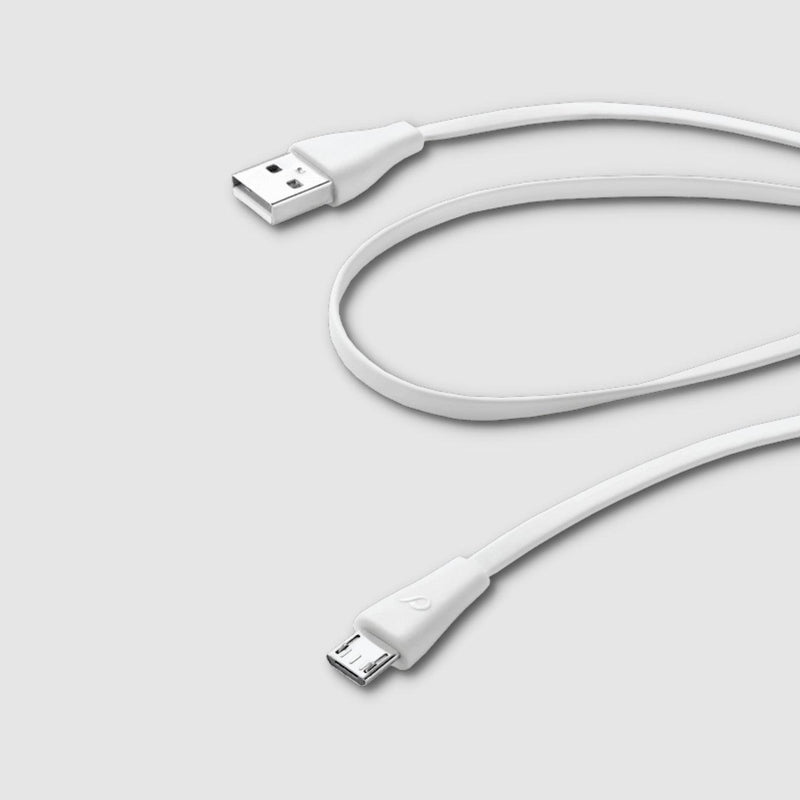 CellularLine Flachband USB 2.0 Micro USB-Anschluss, weiß 1m - mydeel