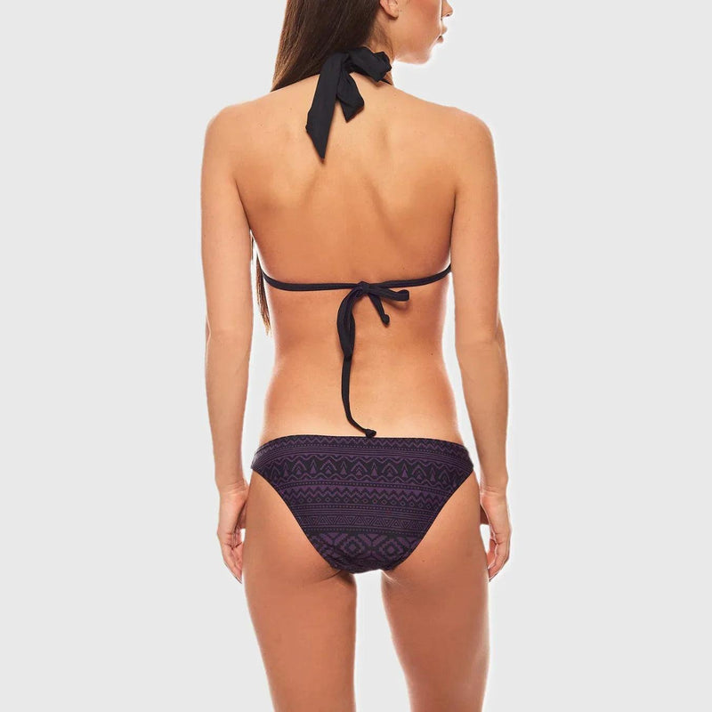 Maui Wowie Bikini-Set mit Azteken-Muster Violett - mydeel
