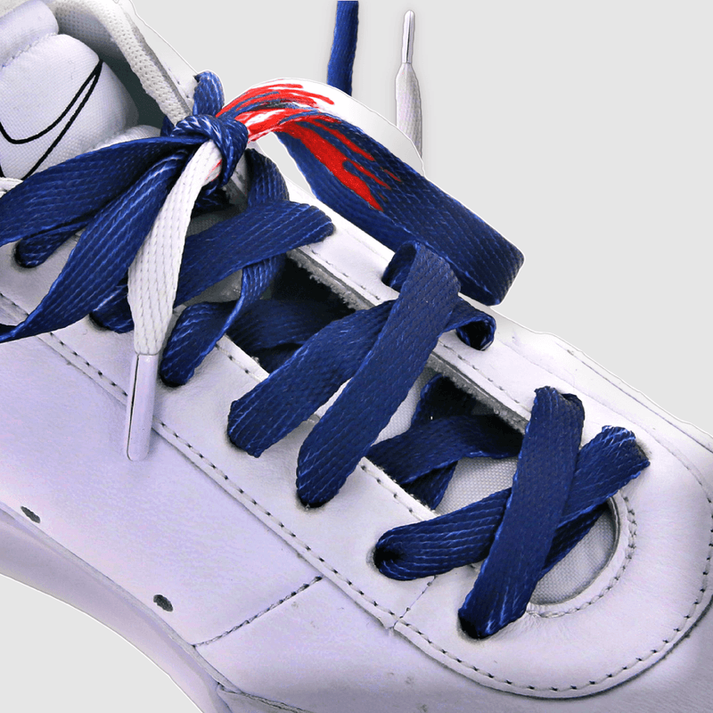 TubeLaces Schuh-Schnürsenkel/Schuhbänder Navy/Weiß/Rot - mydeel